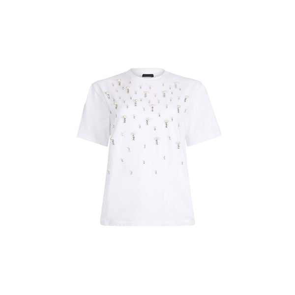 Liu Jo T-shirt T-shirt Donna con perle e strass 40 - Francavilla Moda